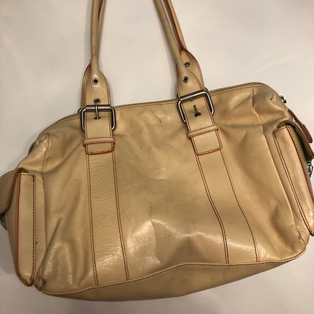 HYPE large handbag, butter yellow/cream